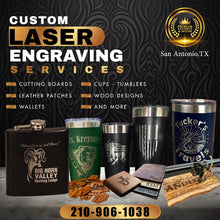 Cargar imagen en el visor de la galería, Custom Laser Engraving Service 40 oz Tumblers, 20 oz Skinny Tumblers, 20 oz Stubby Tumblers, 12 oz Wine Tumblers, 6 oz Flasks
